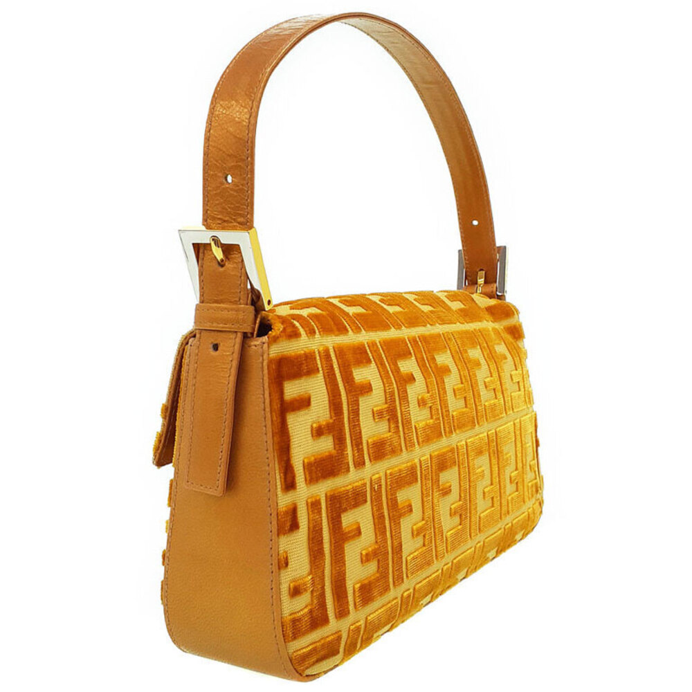 Fendi Zucca Baguette Shoulder Bag Handbag Brown - Picture 2 of 9